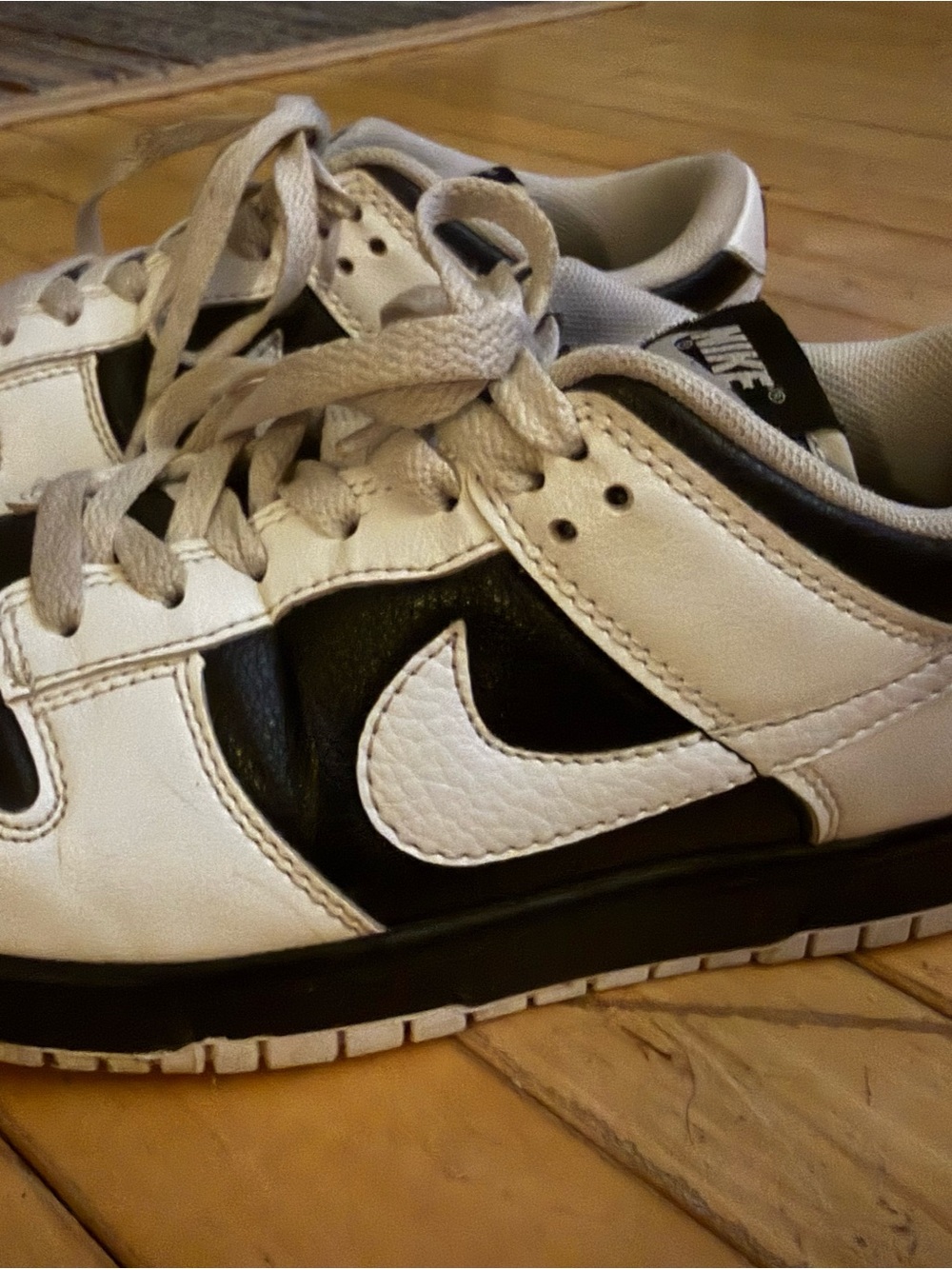 Nike Kids Black and White Low-Top Sneakers